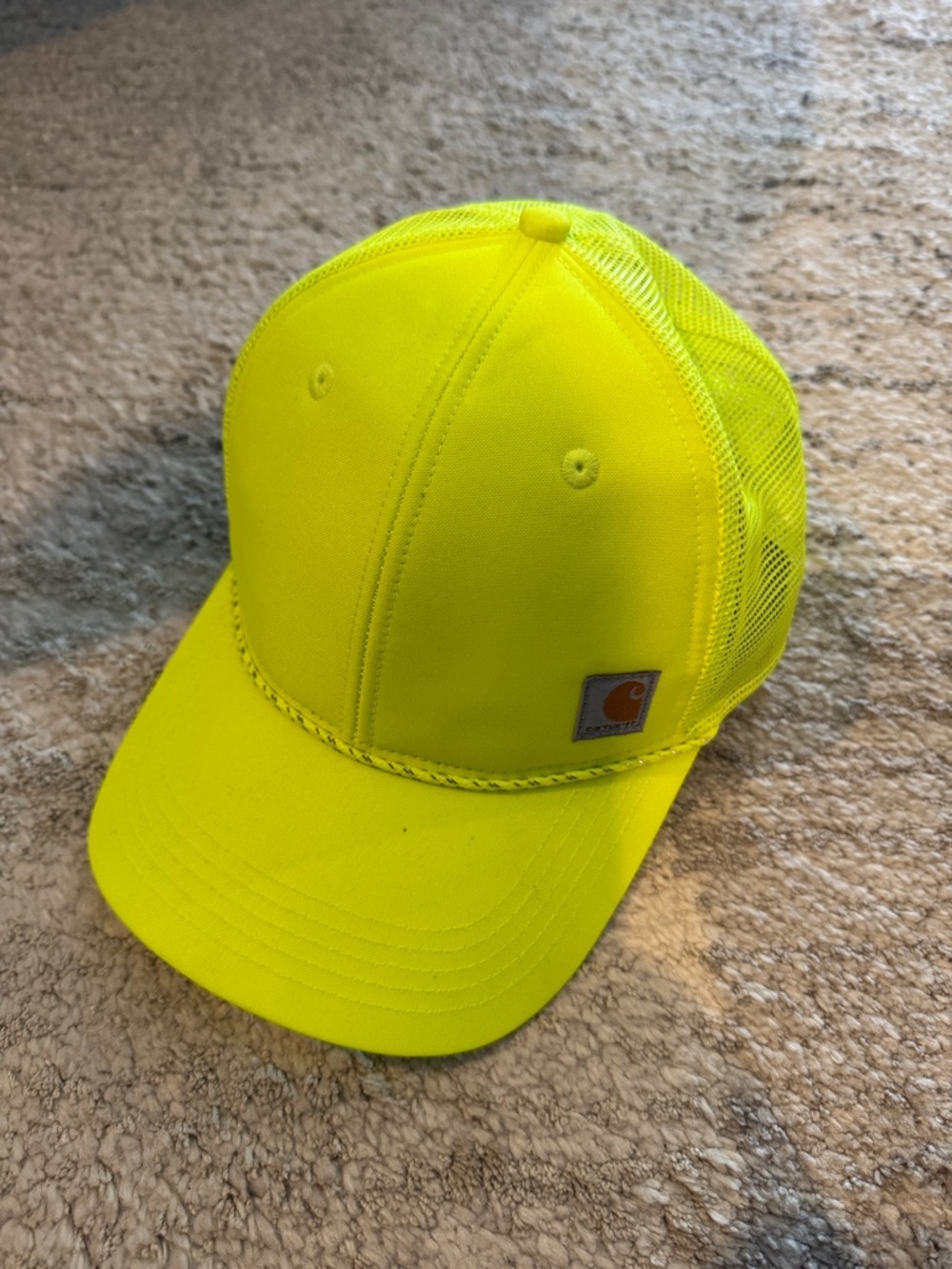 Carhartt Neon Yellow Mesh Back Rope Trucker Hat